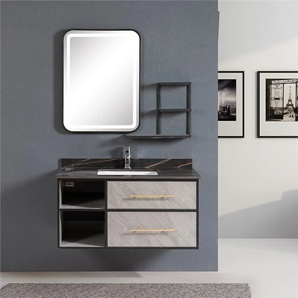Armoires de salle de bain grises