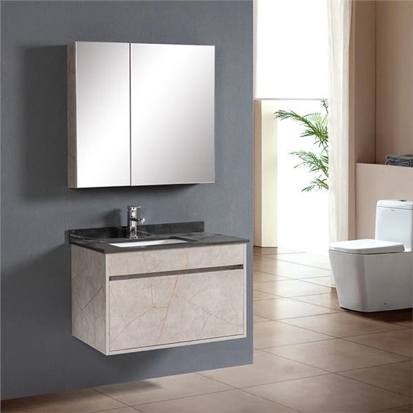 Vanité de salle de bain bleue